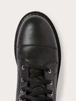 New Marina Rinaldi Leather combat boots BLACK