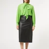 New Marina Rinaldi Leather skirt BLACK