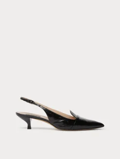 New Marina Rinaldi Leather slingback heels BLACK