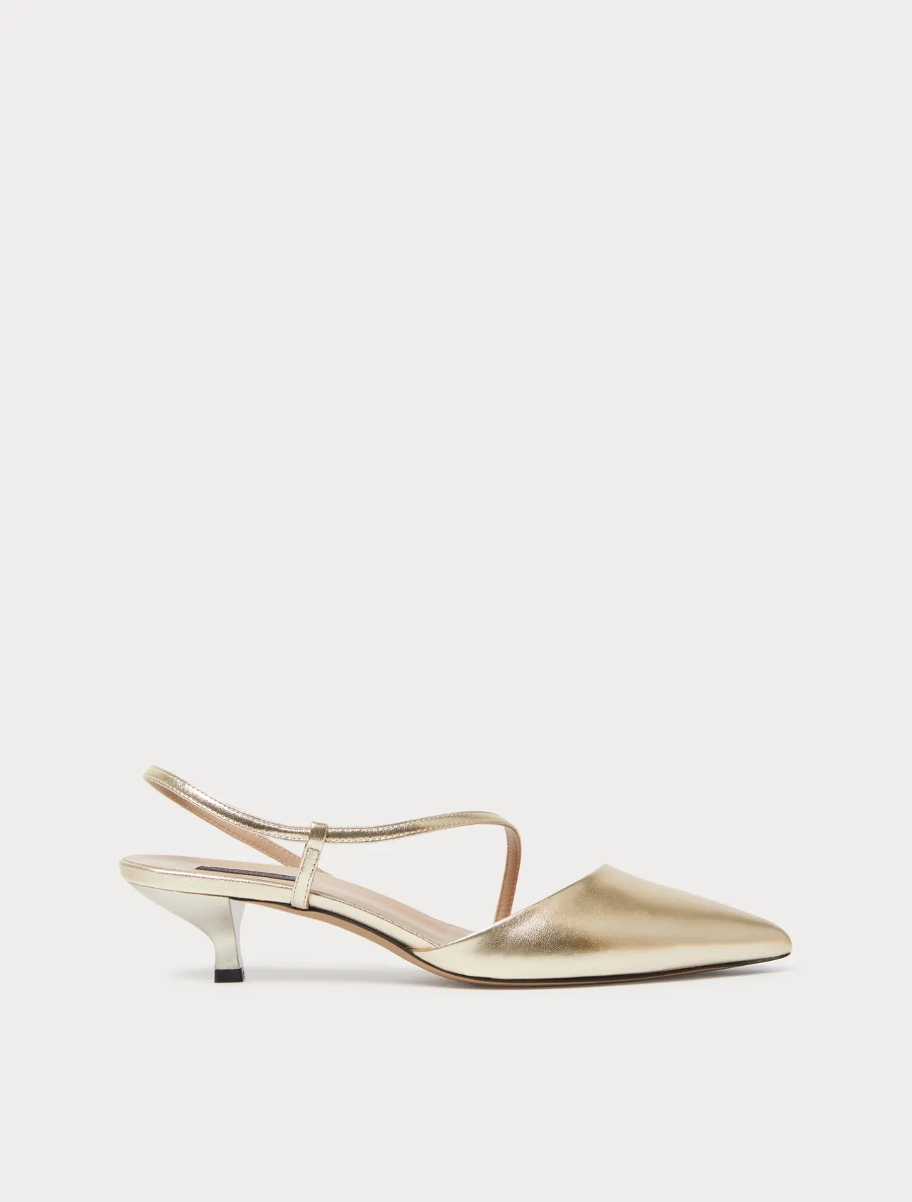 Best Marina Rinaldi Leather slingback heels PLATINUM