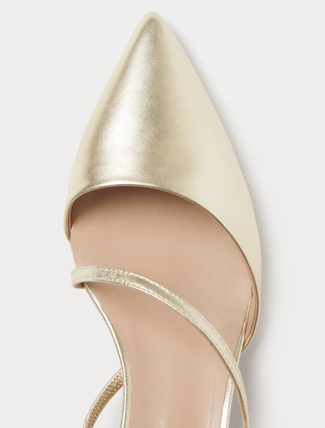 Best Marina Rinaldi Leather slingback heels PLATINUM