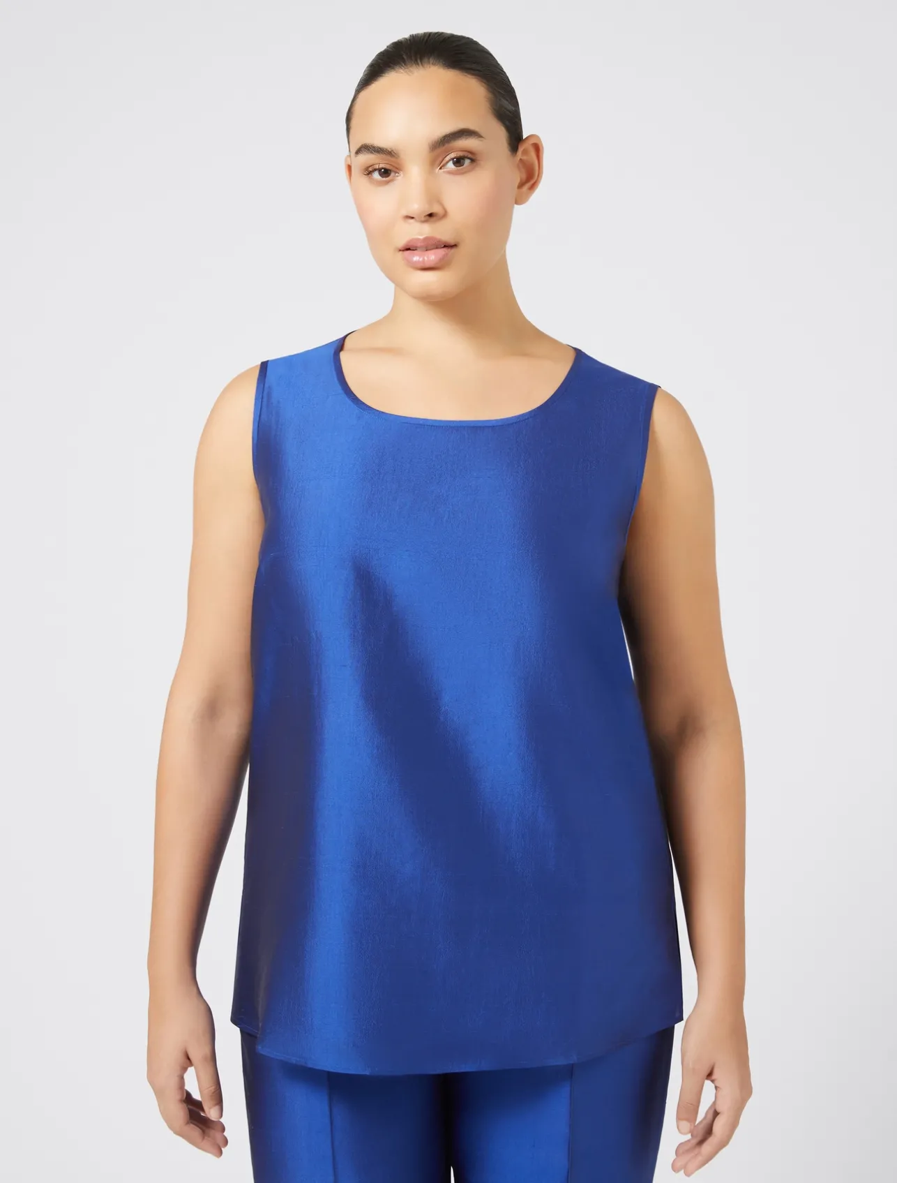 Hot Marina Rinaldi Light shantung silk top PURPLE