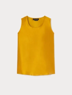 Discount Marina Rinaldi Light shantung silk top GOLD
