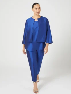 Hot Marina Rinaldi Light shantung silk top PURPLE