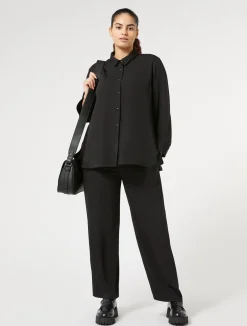 New Marina Rinaldi Lightweight cady shirt BLACK