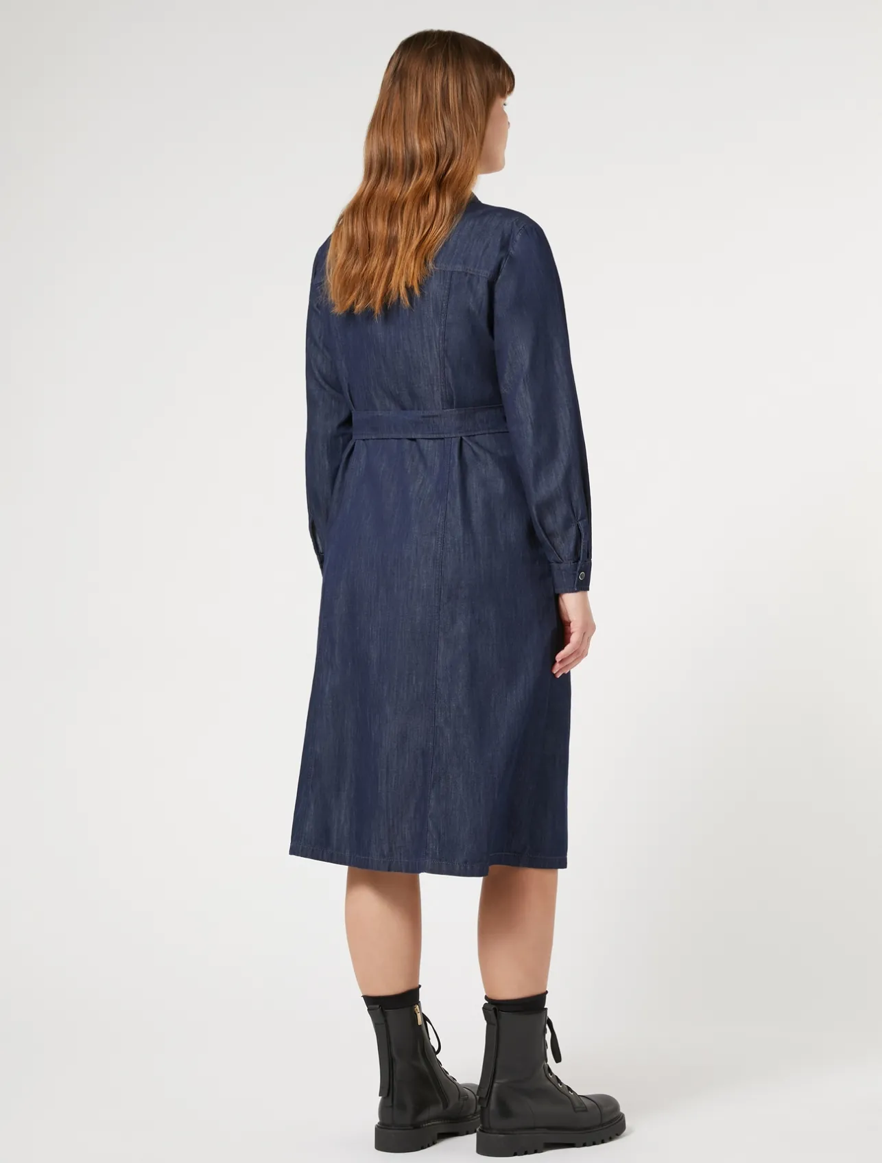 Fashion Marina Rinaldi Lightweight denim shirt dress MIDNIGHTBLUE