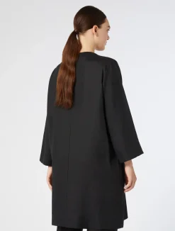 Fashion Marina Rinaldi Linen duster coat BLACK