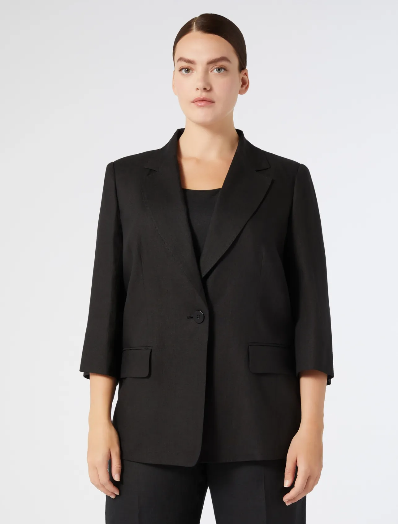 Clearance Marina Rinaldi Linen jacket BLACK