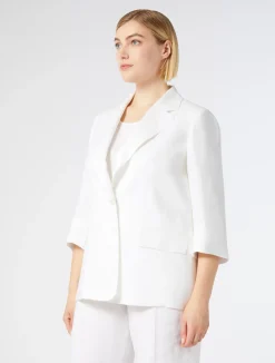 Discount Marina Rinaldi Linen jacket WHITE
