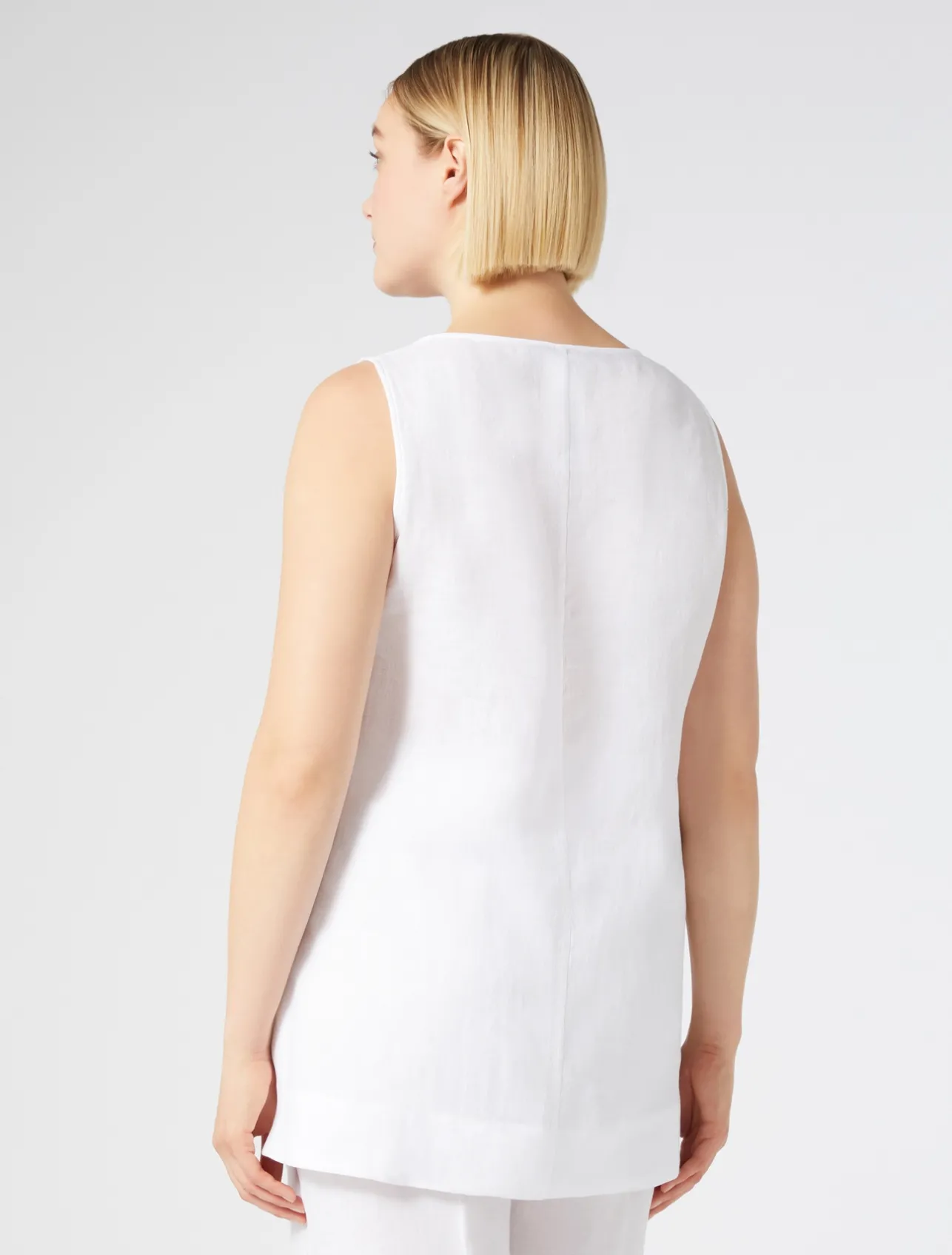 Outlet Marina Rinaldi Linen top OPTICALWHITE