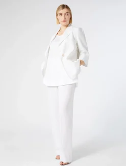 Outlet Marina Rinaldi Linen top OPTICALWHITE