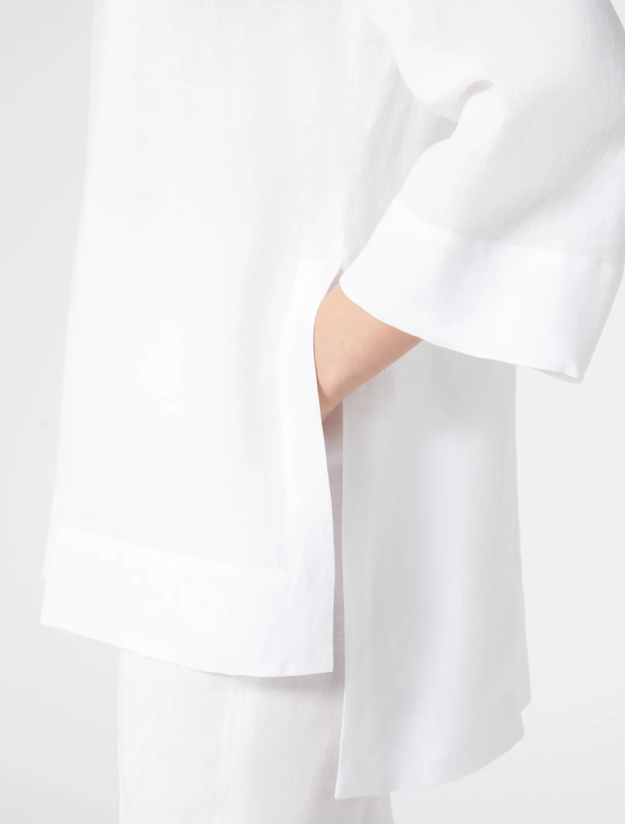 Best Marina Rinaldi Linen tunic OPTICALWHITE