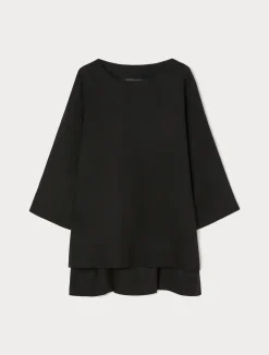 Online Marina Rinaldi Linen tunic BLACK
