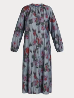 Sale Marina Rinaldi Long denim chambray dress NAVY