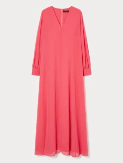 Clearance Marina Rinaldi Long georgette crêpe dress RED