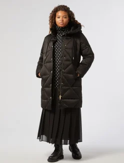 Fashion Marina Rinaldi Long georgette skirt BLACK