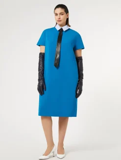 Fashion Marina Rinaldi Long Nappa leather gloves ULTRAMARINE