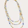 Sale Marina Rinaldi Long necklace with crystals LILAC