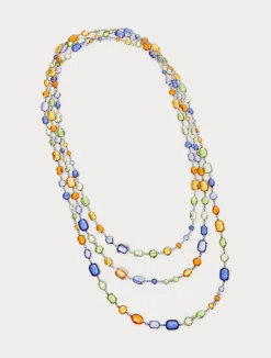 Sale Marina Rinaldi Long necklace with crystals LILAC