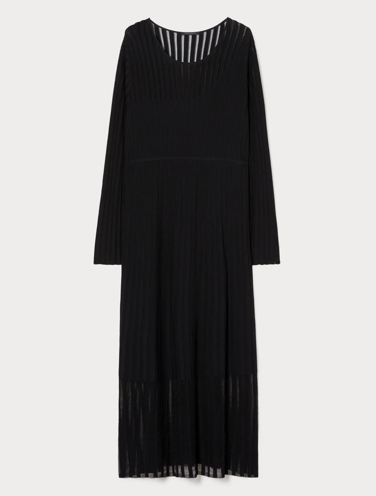 New Marina Rinaldi Long ribbbed viscose dress BLACK