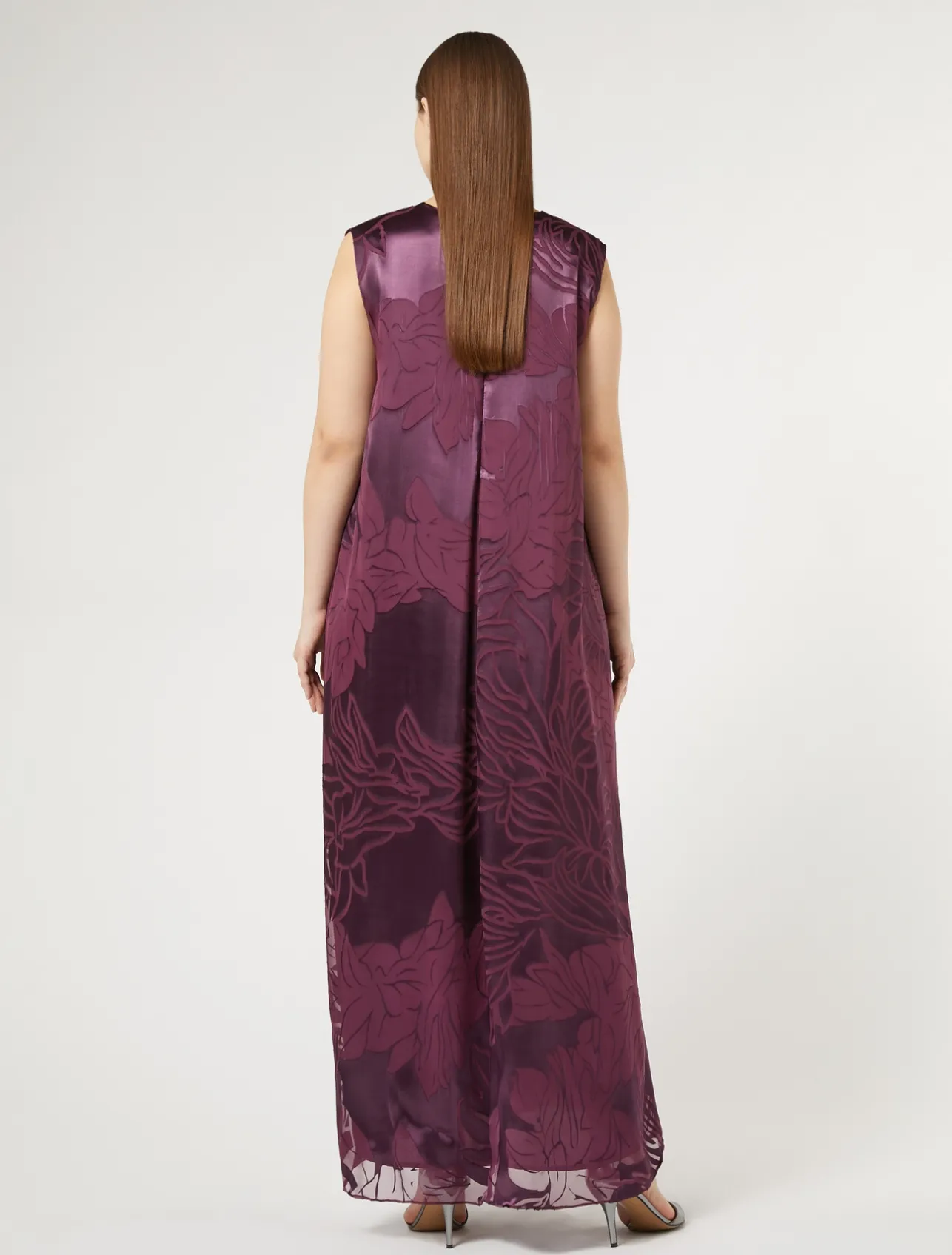 Hot Marina Rinaldi Long satin dress BORDEAUX