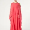 Clearance Marina Rinaldi Long silk georgette dress PINK