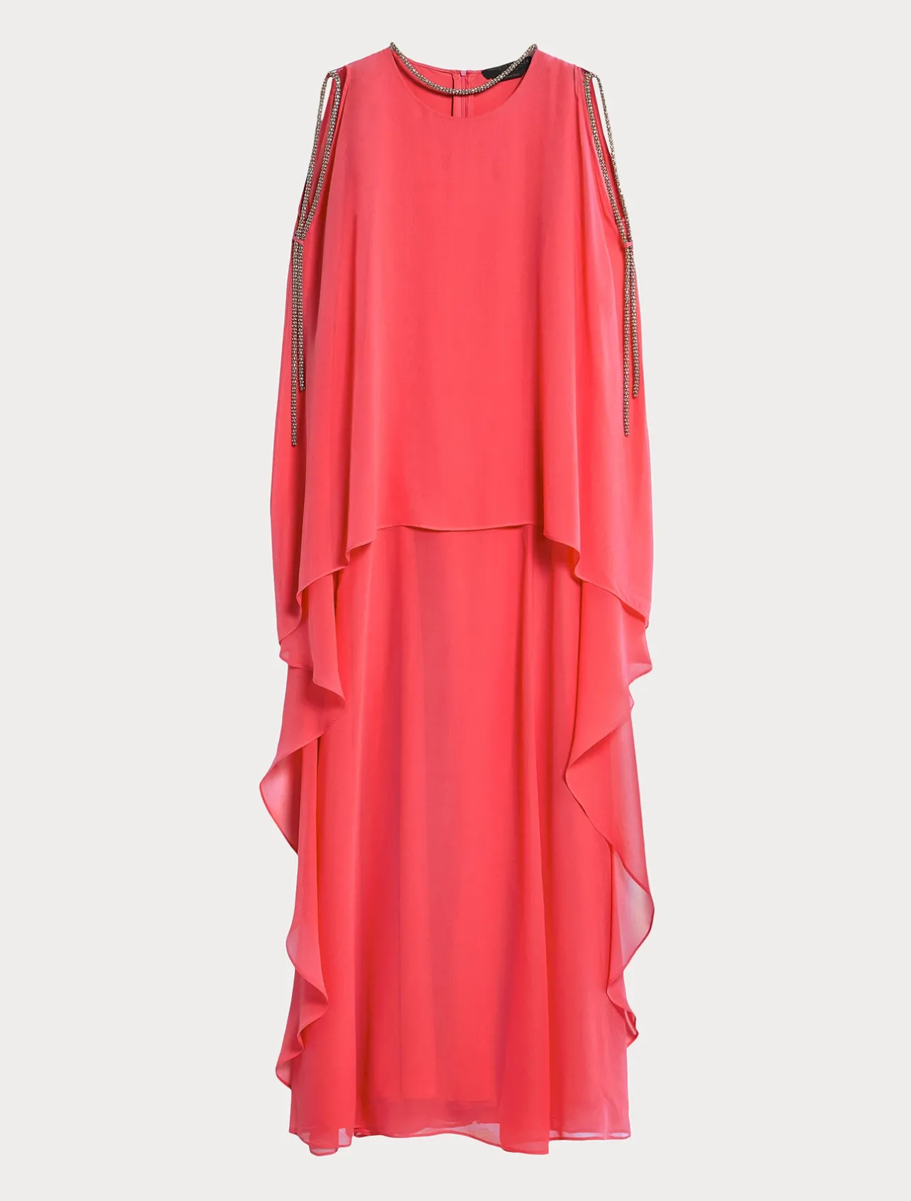 Clearance Marina Rinaldi Long silk georgette dress PINK