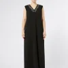 Sale Marina Rinaldi Long triacetate cady dress BLACK