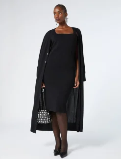 New Marina Rinaldi Long viscose cardigan BLACK