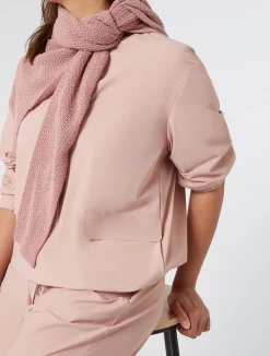 New Marina Rinaldi Lurex cotton sweater ANTIQUEROSE