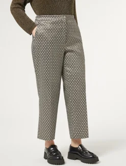 Best Marina Rinaldi Lurex jacquard trousers SAND