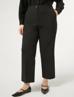 Hot Marina Rinaldi Lurex jacquard trousers BLACK