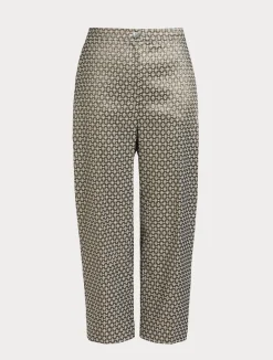 Best Marina Rinaldi Lurex jacquard trousers SAND