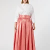 Sale Marina Rinaldi Lurex taffeta skirt PEARLYPINKGOLD