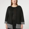 Sale Marina Rinaldi Lurex viscose cardigan BLACK