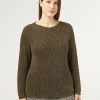 New Marina Rinaldi Lurex viscose jumper GREEN
