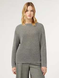 Best Marina Rinaldi Lurex viscose jumper MEDIUMGREY