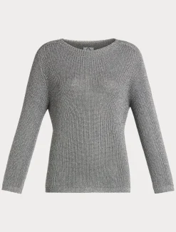 Best Marina Rinaldi Lurex viscose jumper MEDIUMGREY