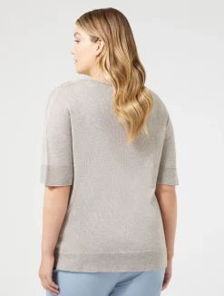Best Marina Rinaldi Lurex viscose sweater MEDIUMGREY
