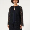 Best Marina Rinaldi Macramé duster coat MIDNIGHTBLUE