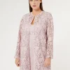Discount Marina Rinaldi Macramé duster coat PINK