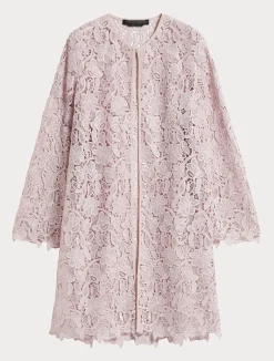 Discount Marina Rinaldi Macramé duster coat PINK