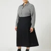 Sale Marina Rinaldi Merino wool blend skirt BLACK