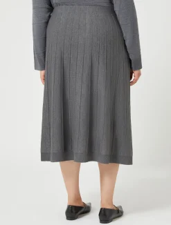 Outlet Marina Rinaldi Merino wool blend skirt AVIO