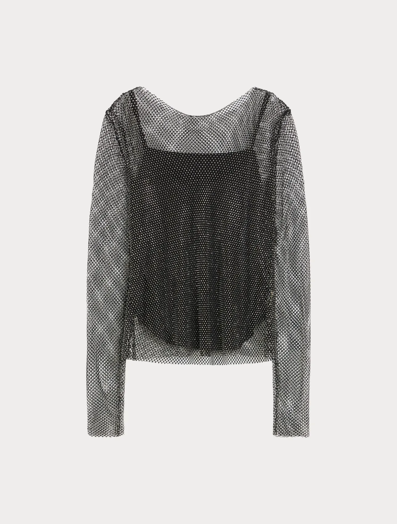 New Marina Rinaldi Mesh top with rhinestones BLACK