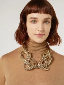 Fashion Marina Rinaldi Metal mesh necklace LIGHTGOLD