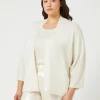 Fashion Marina Rinaldi Metallic wool cardigan IVORY