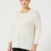 Fashion Marina Rinaldi Metallic wool jumper IVORY