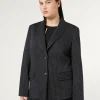 Online Marina Rinaldi Milano-knit fabric blazer ULTRAMARINE