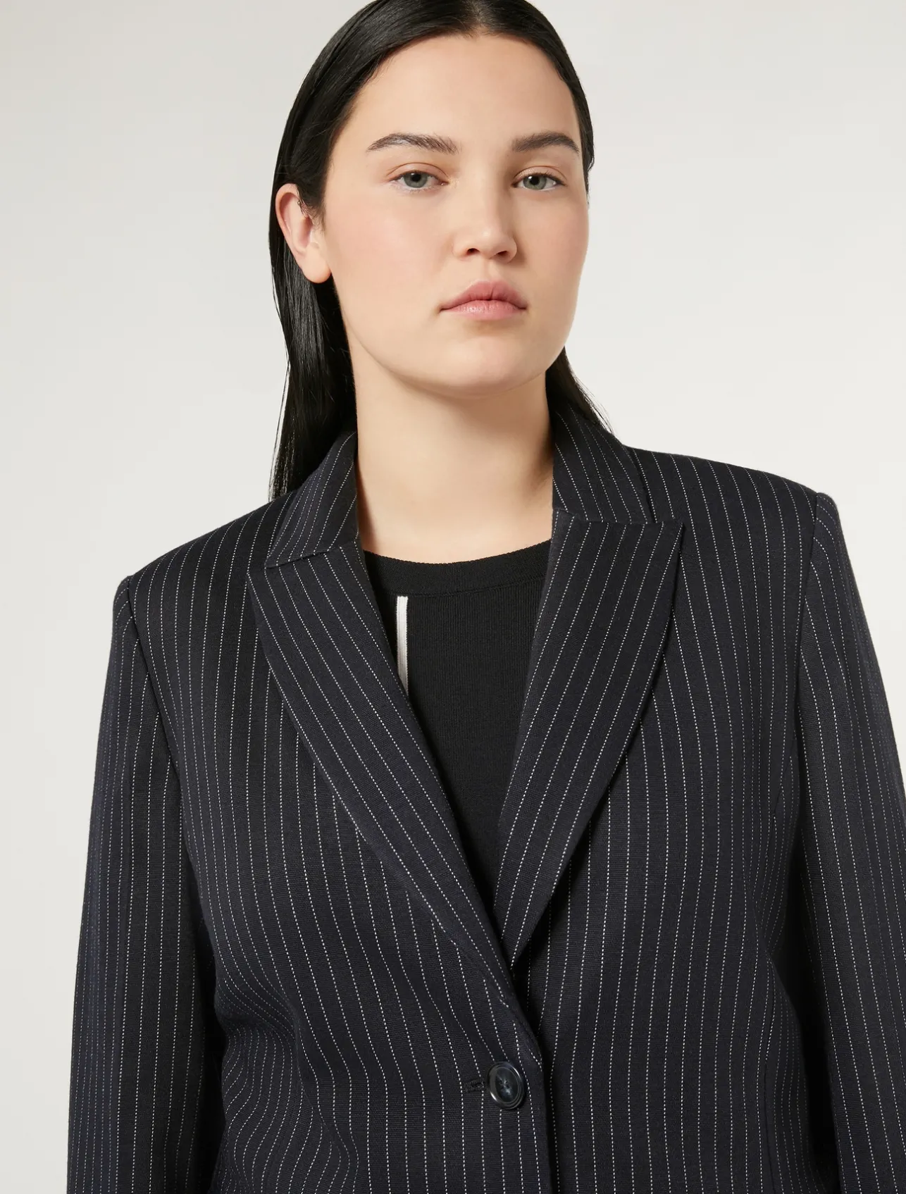Online Marina Rinaldi Milano-knit fabric blazer ULTRAMARINE
